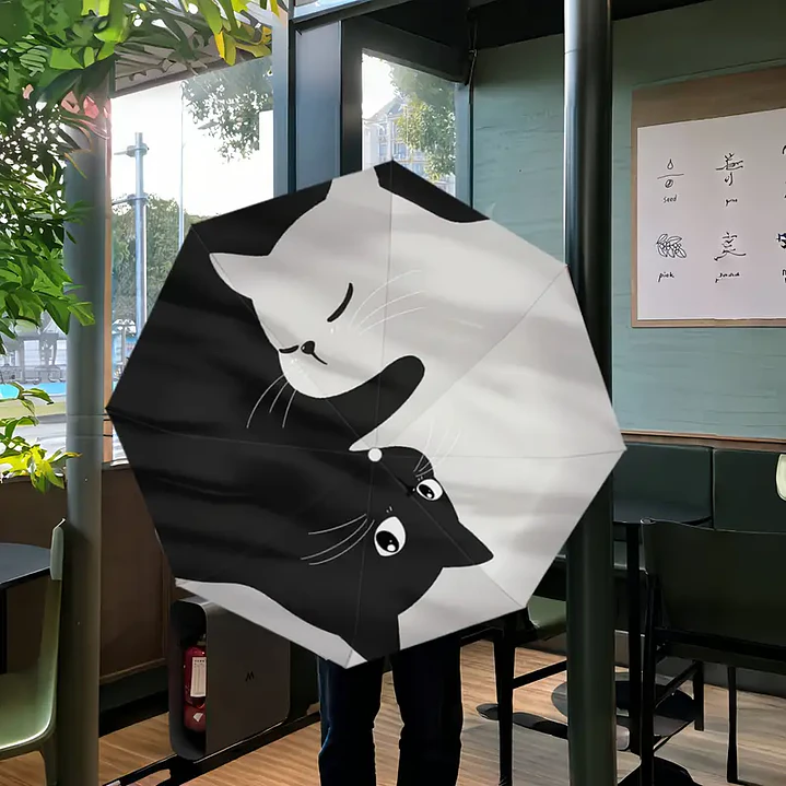 Paraguas de Cartera Gatos Yin Yang 8