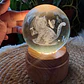 Lámpara Led Esfera de Cristal Giratoria  - Miniatura 2