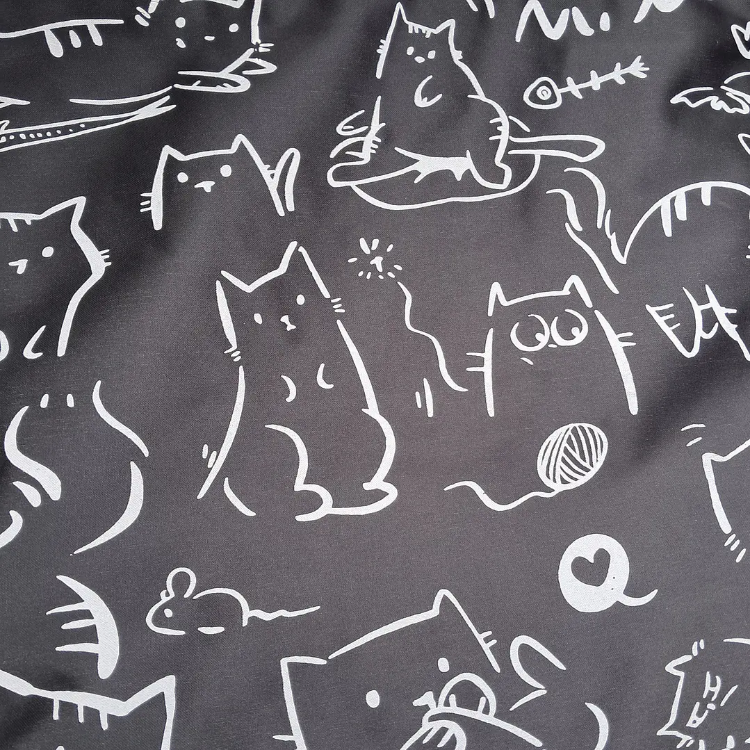 Bolso Negro Gatos 4
