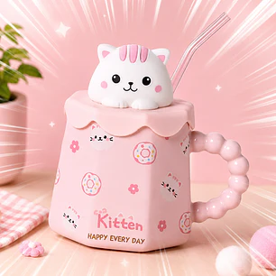 Tazón Gatito Blanco 