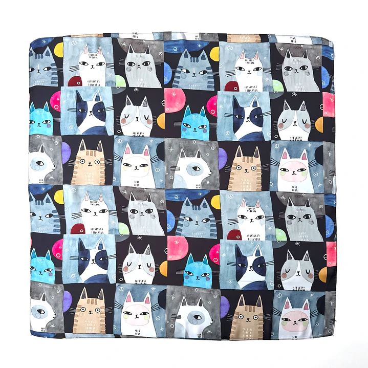 Pañuelos de Satín diseños Gatos 2