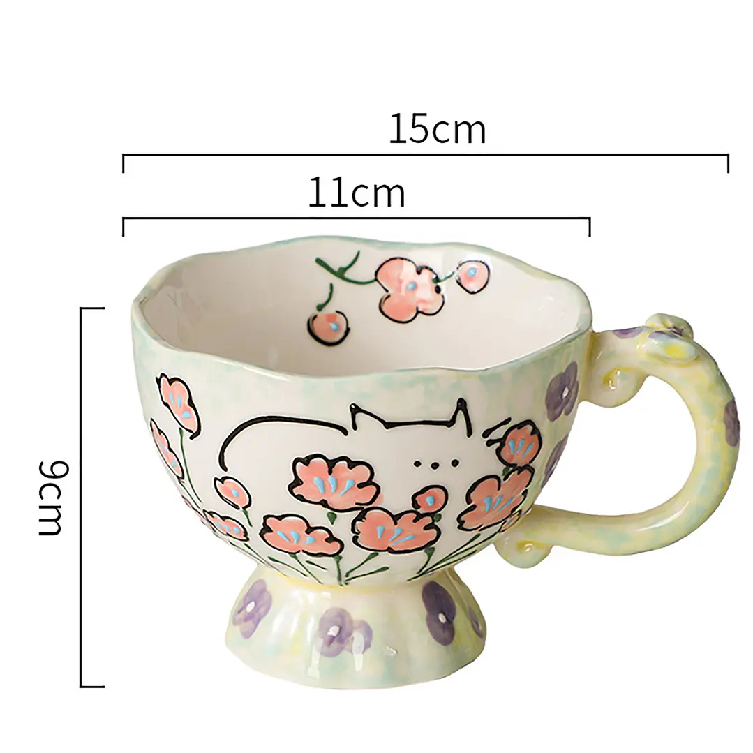 Taza Gatos y Flores  6
