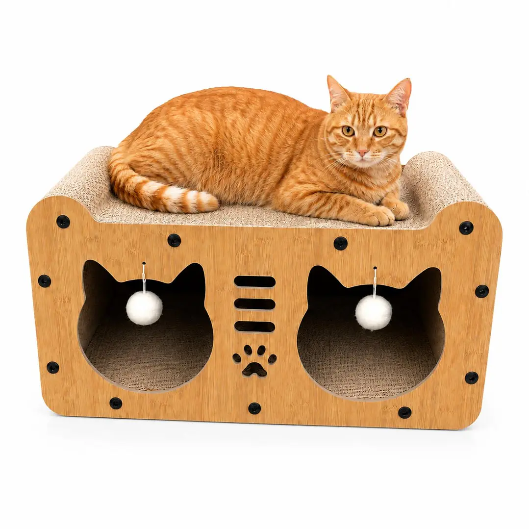 Casa con Rascador para Gatos 6
