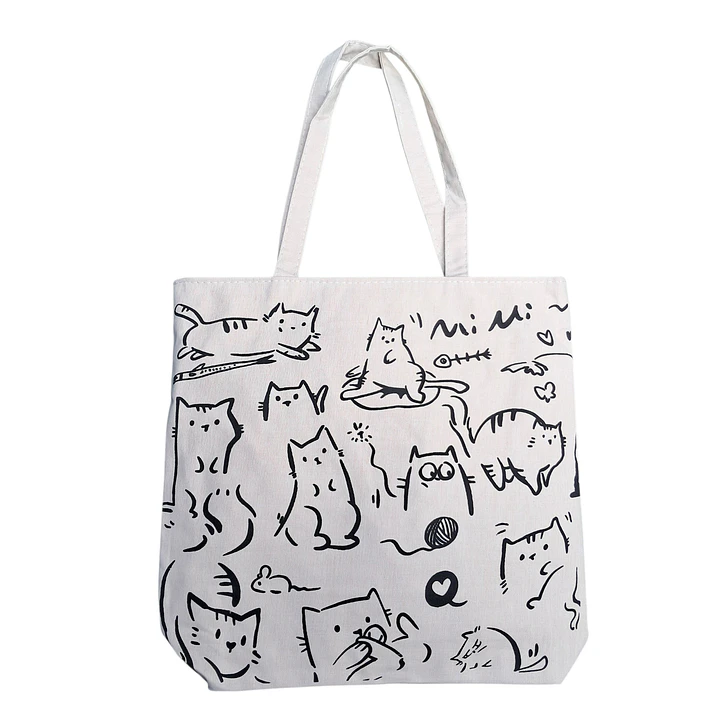 Bolso Beige Gatos 2