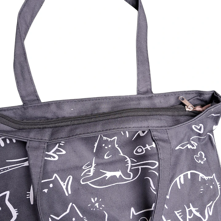 Bolso Negro Gatos 3