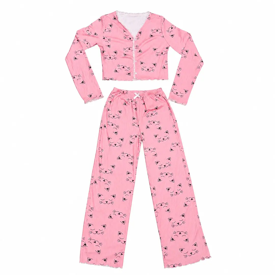 Pijama Privavera Gatos  6