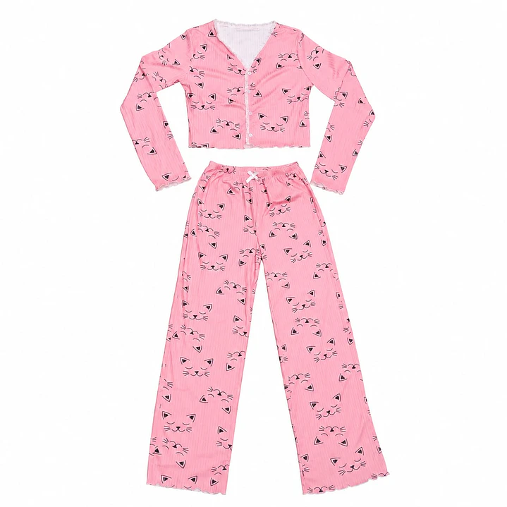 Pijama Privavera Gatos  6