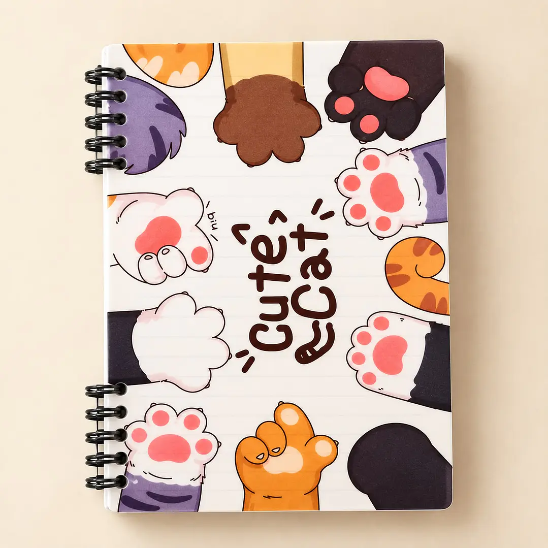 Libreta Diseño Gatos y Patitas 3