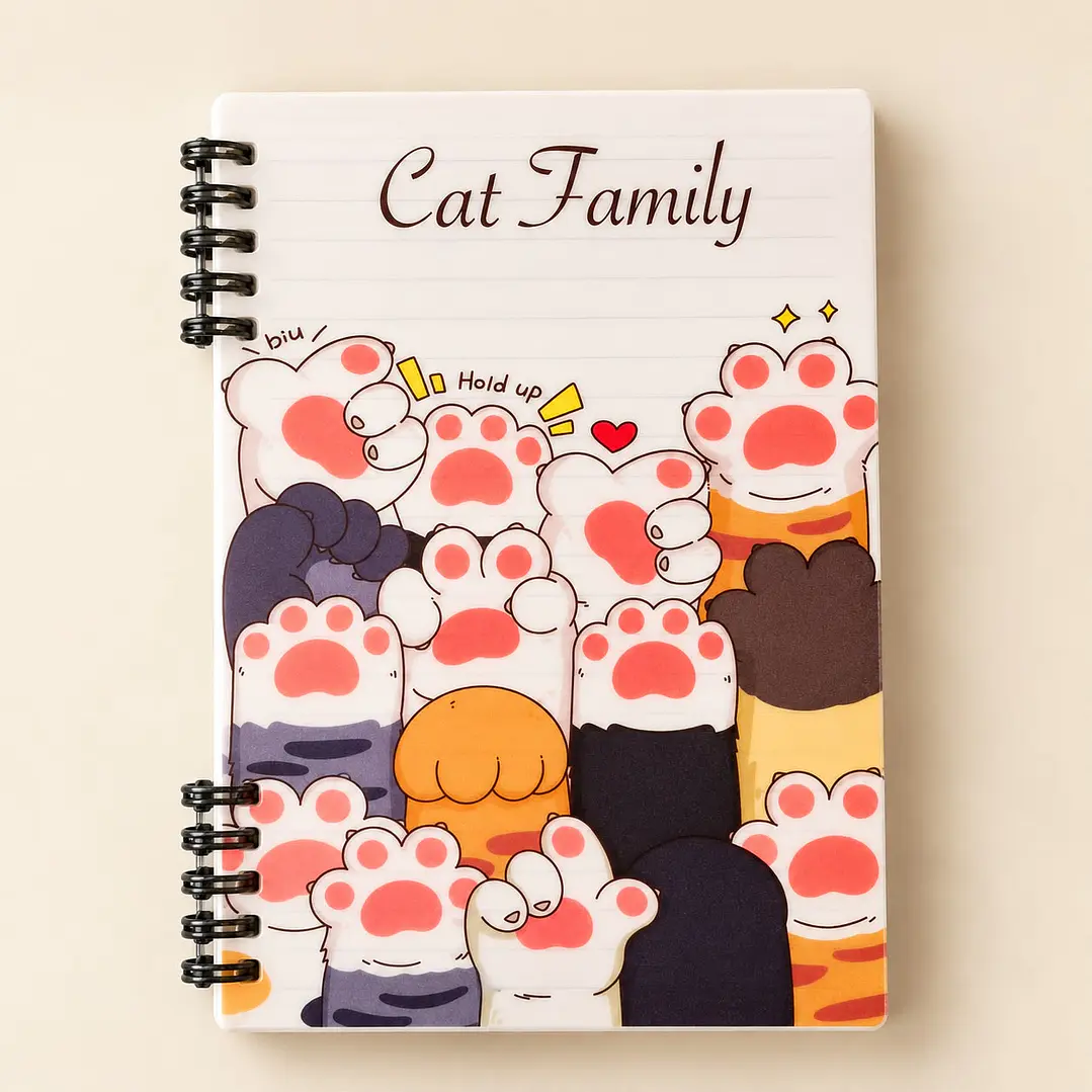 Libreta Diseño Gatos y Patitas 4