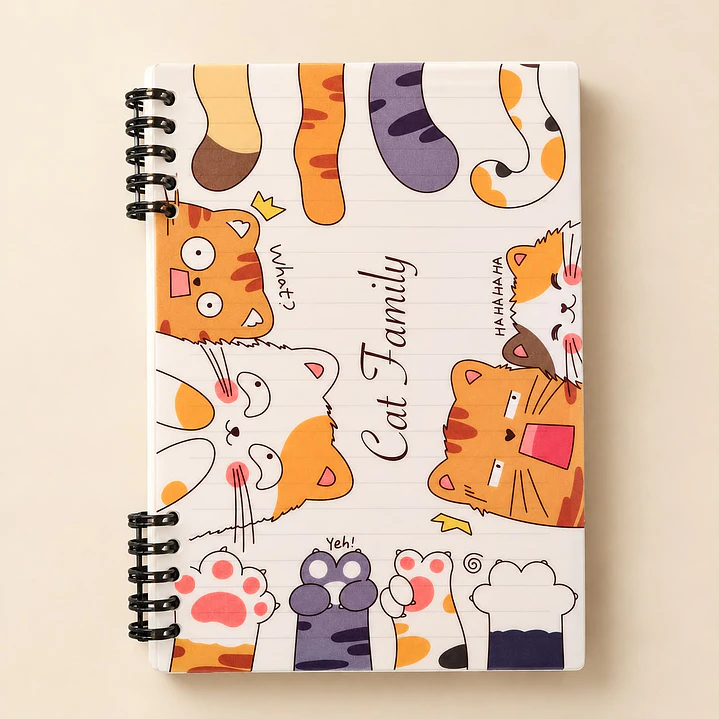Libreta Diseño Gatos y Patitas 5