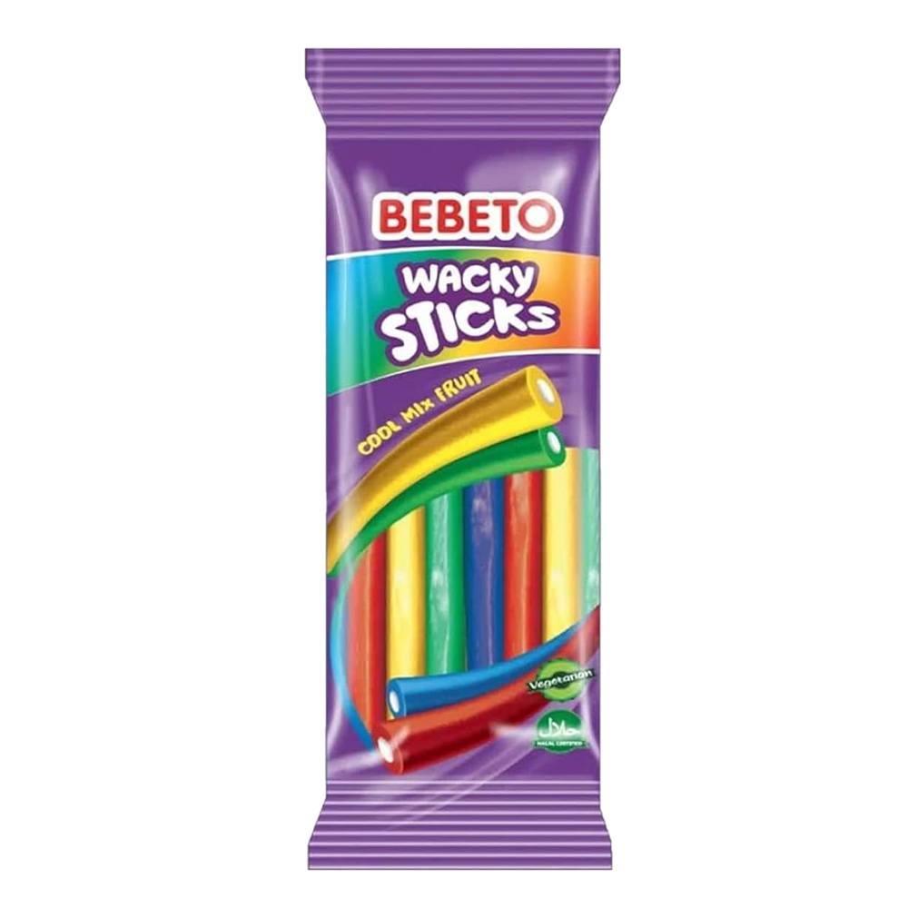 Wacky Sticks Fizzy Multi Fruta 180grs.