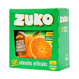 Jugo en Polvo Zuko Sabor Naranja Display 10u.