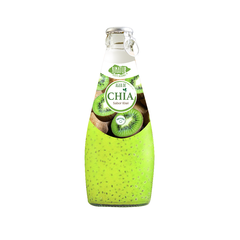 Agua de Chía Sabor Kiwi 290ml.