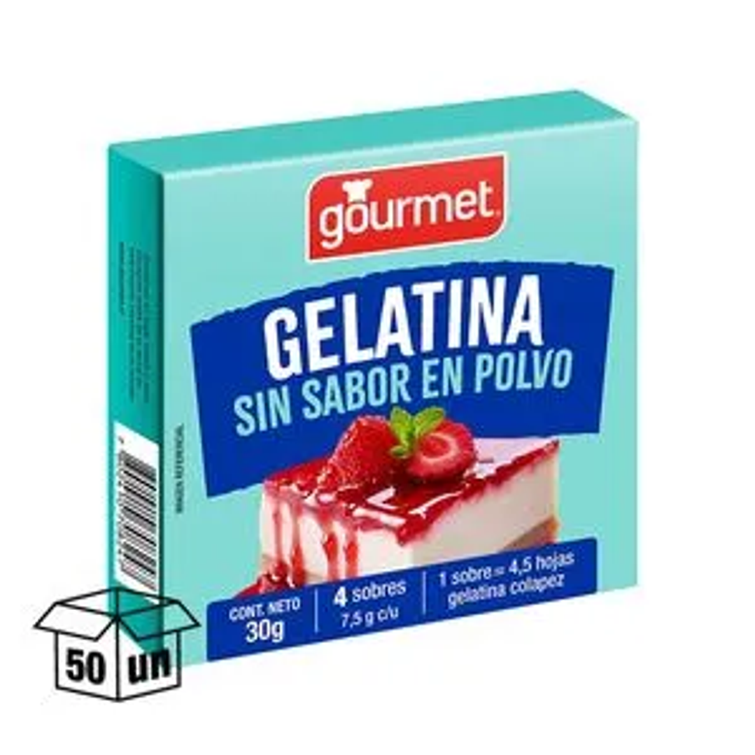 Gelatina en polvo sin sabor Gourmet 30grs. 1