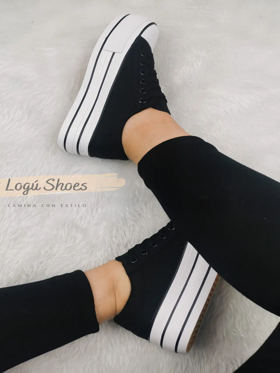 Zapatilla Mujer Lía black 2