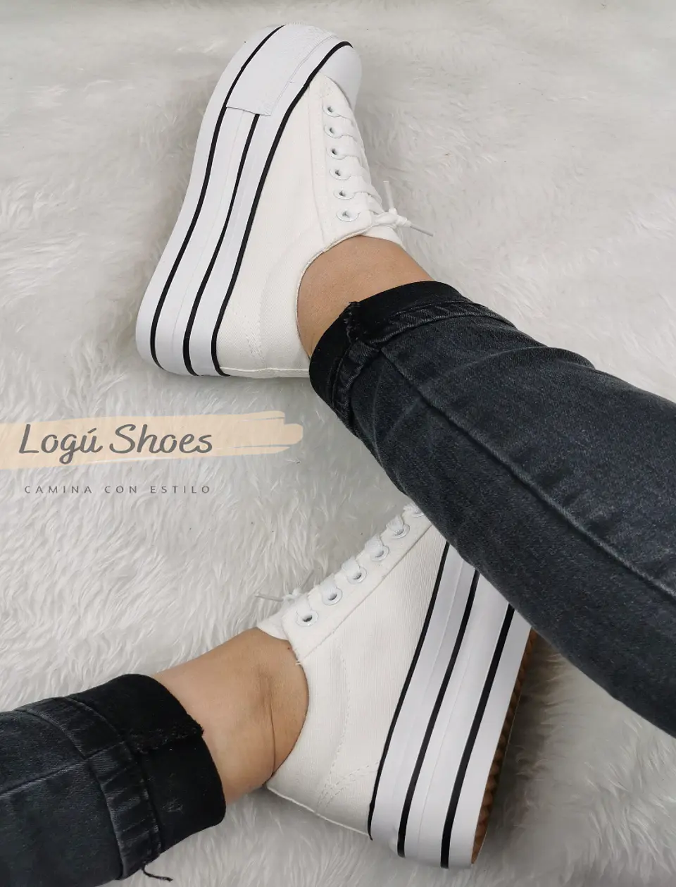 Zapatilla Mujer Lía white 2
