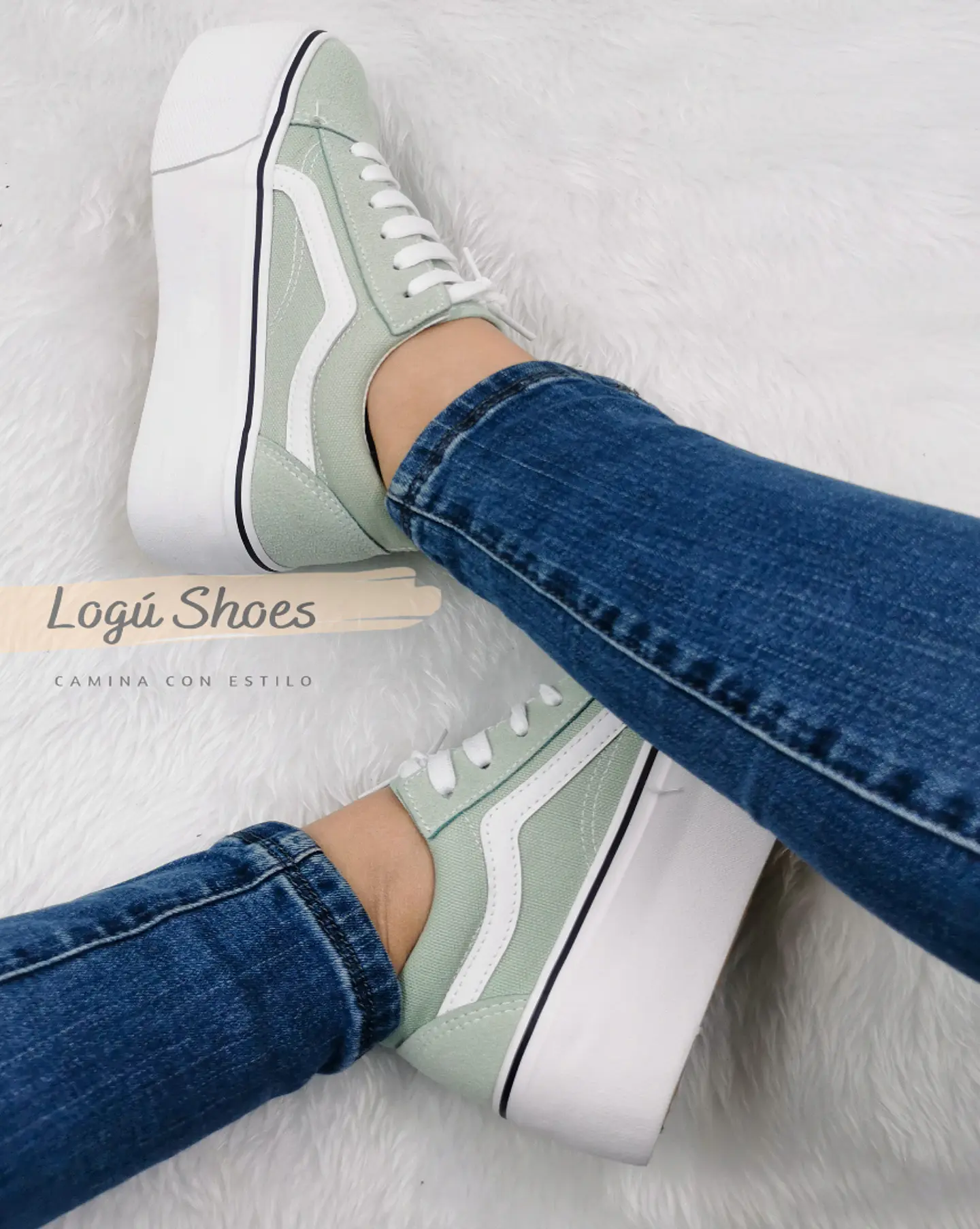 Zapatilla Mujer Isa verde 2