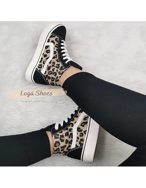 Zapatilla Mujer Mary Leopardo