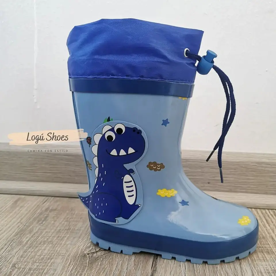 Bota Agua Niño Dino Azul 1
