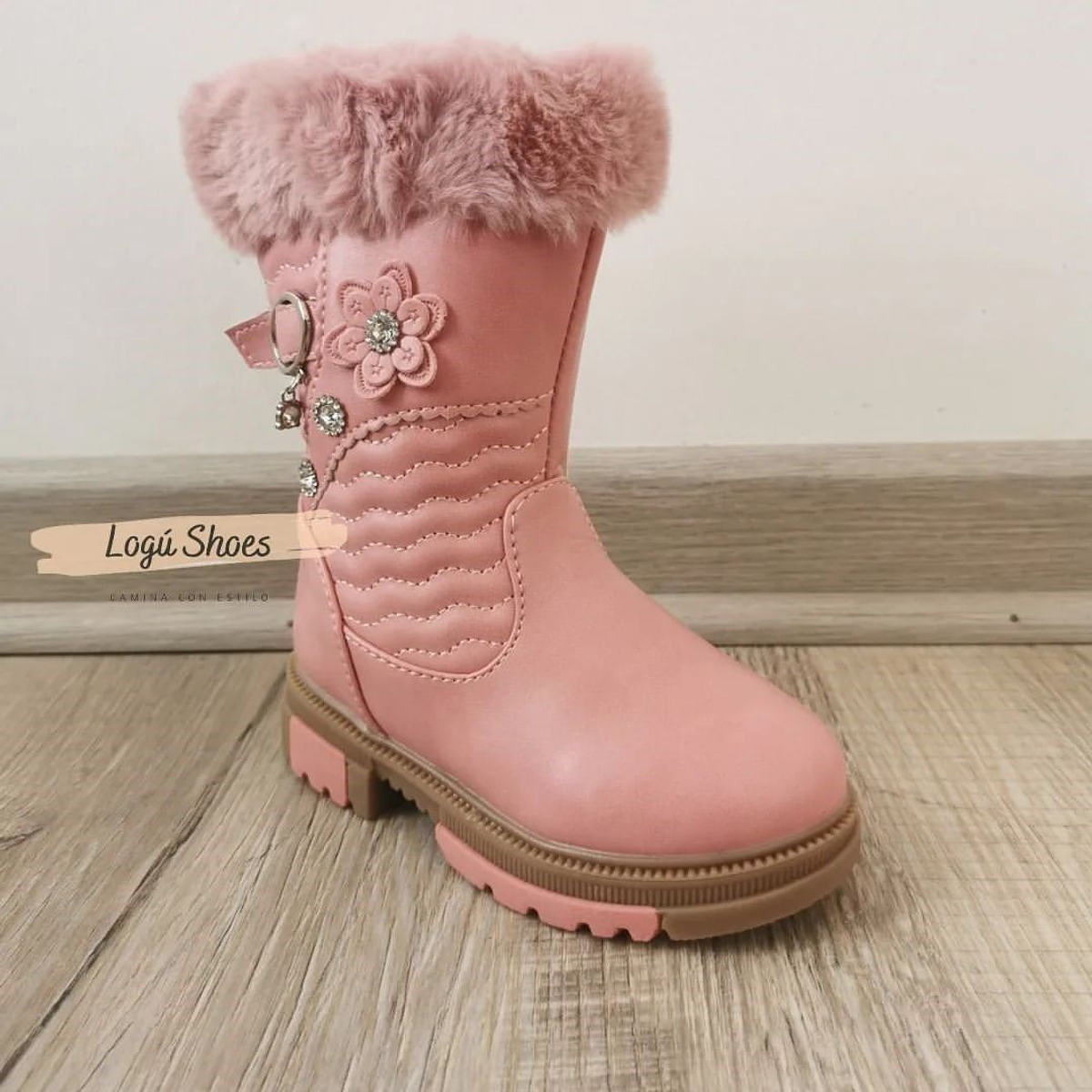 Bota Niña Ámbar Rosada