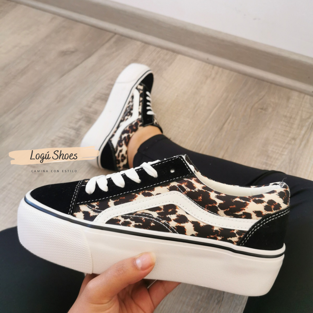 Zapatilla Mujer Isa Leopard