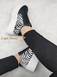 Zapatilla Mujer Lore Cebra Negra - Miniatura 2