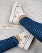 Zapatilla Mujer Iris flor white  - Miniatura 2
