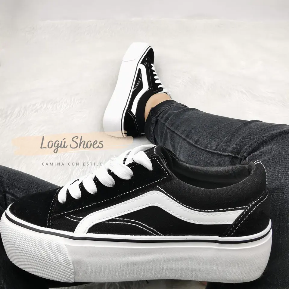 Zapatilla Mujer Isa negra  1