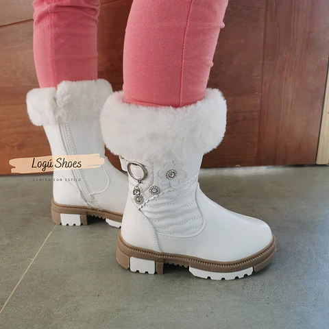 Bota Niña Ámbar Blanca 
