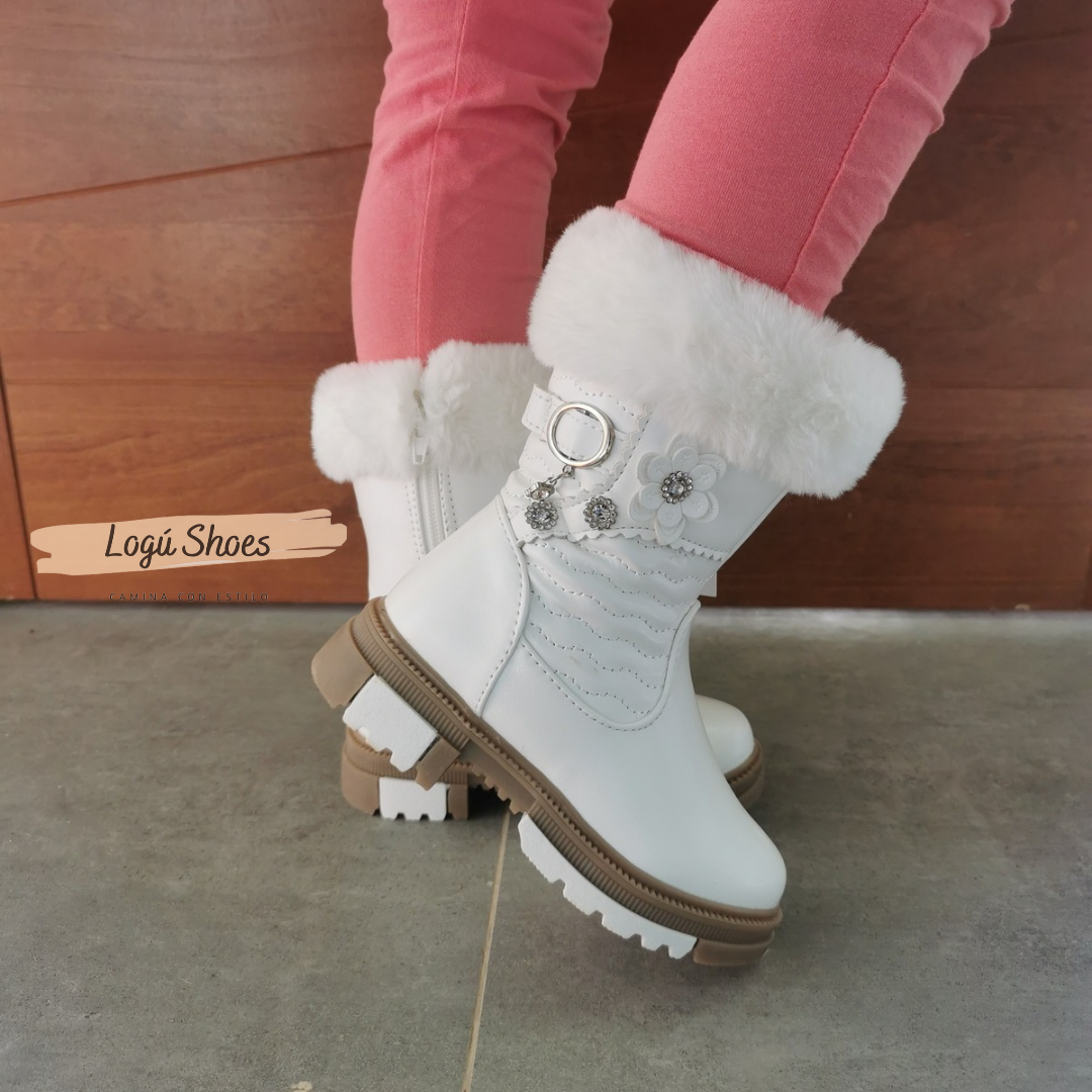Bota Niña Ámbar Blanca