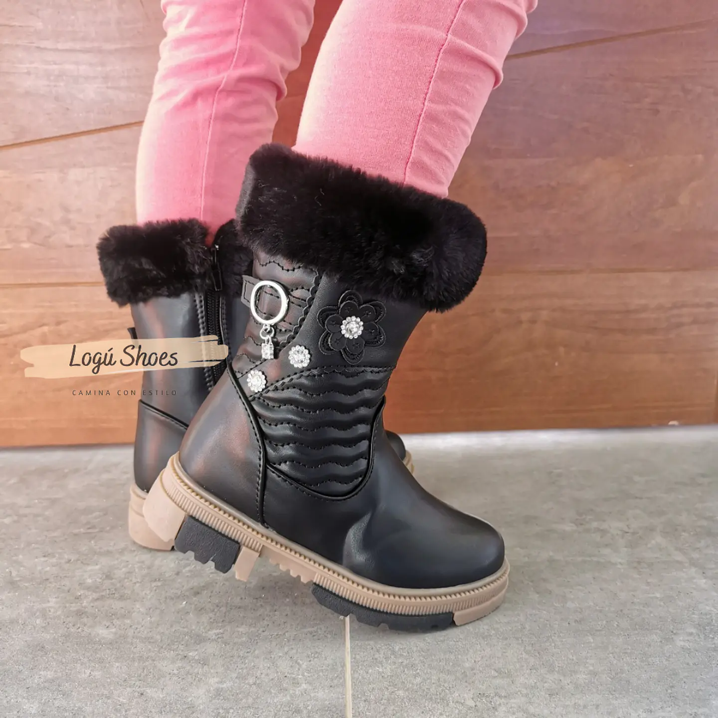 Bota Niña Ámbar Negra  1