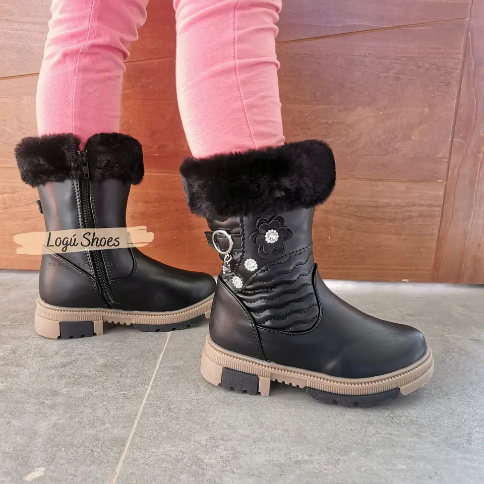 Bota Niña Ámbar Negra  2