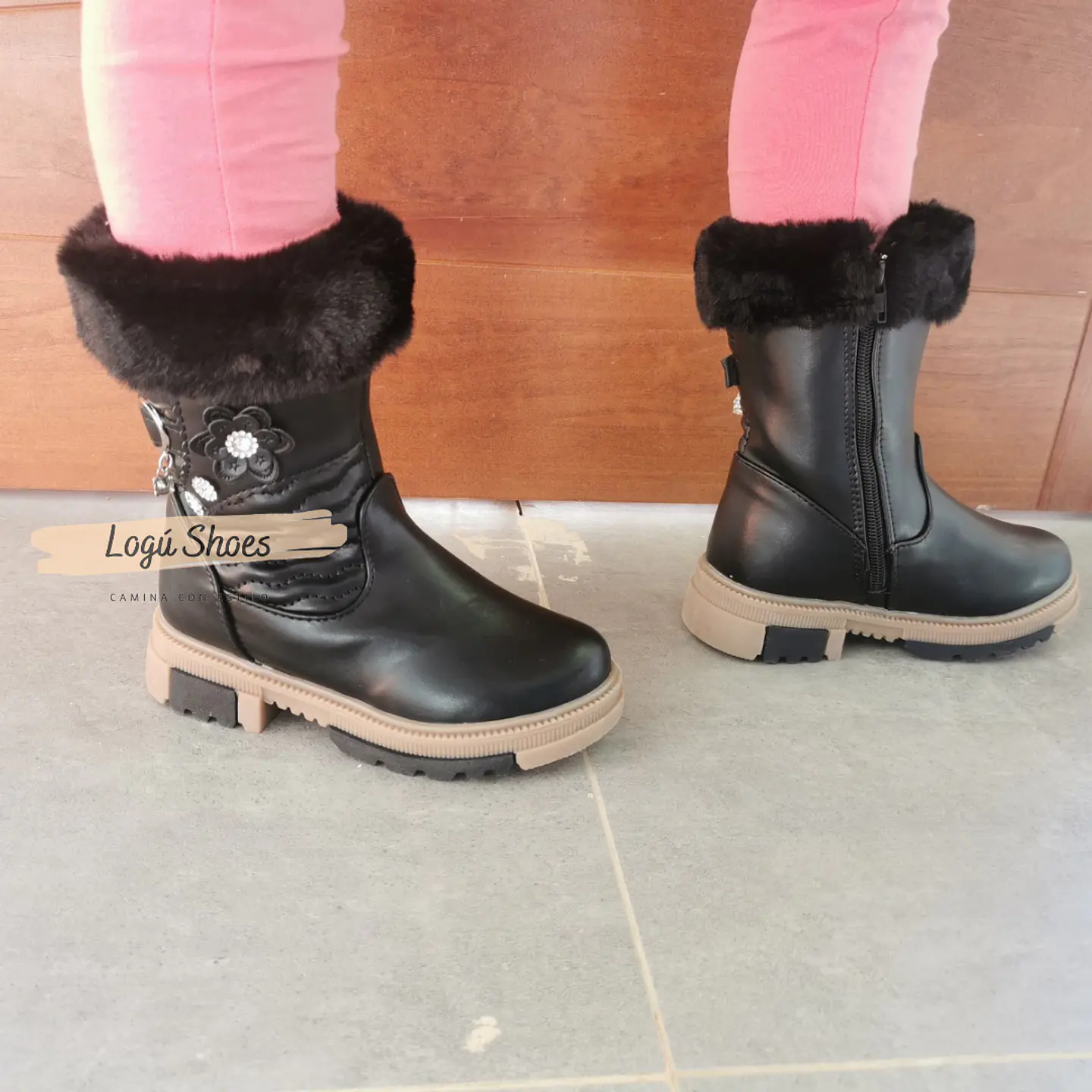 Bota Niña Ámbar Negra  3