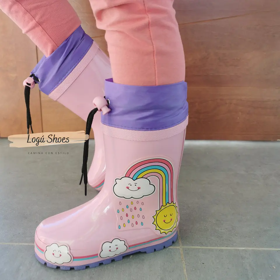 Bota Agua Niña Nube Rosada  3