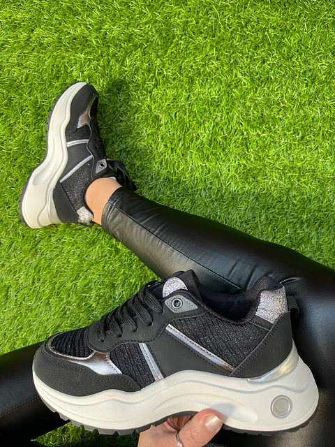 Zapatilla Mujer Bella Negra