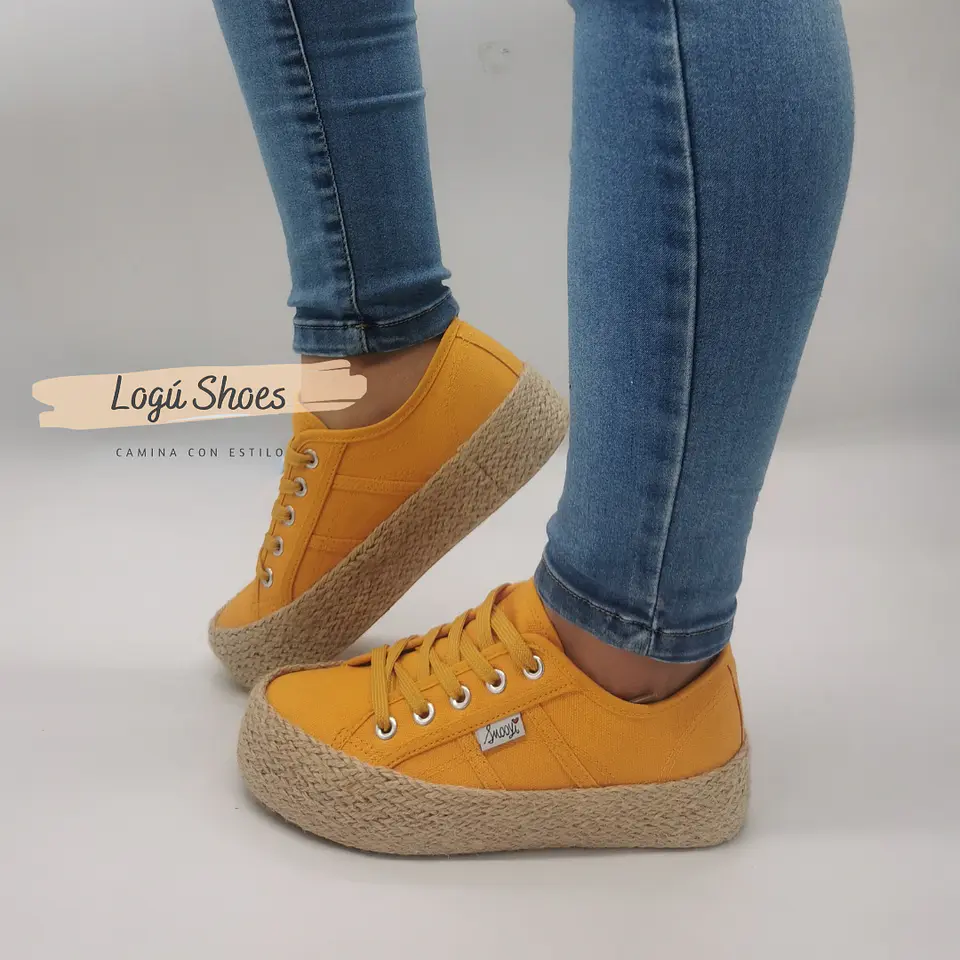 Zapatilla de Mujer Pia Amarilla 2