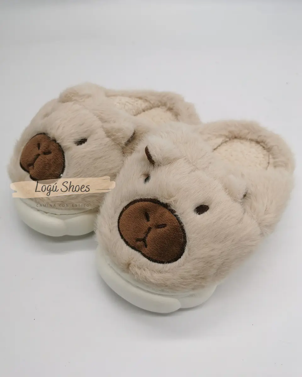 Pantuflas capibara Beige 1