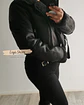 Chaqueta de mujer Aviadora Eco cuero Negra - Miniatura 1