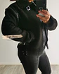 Chaqueta de mujer Aviadora Gamuza Negra - Miniatura 4