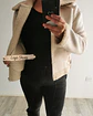 Chaqueta de mujer Aviadora Gamuza Beige - Miniatura 2