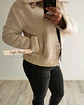 Chaqueta de mujer Aviadora Gamuza Beige - Miniatura 3