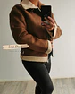 Chaqueta de mujer Aviadora Gamuza Café - Miniatura 1