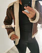 Chaqueta de mujer Aviadora Gamuza Chocolate - Miniatura 3