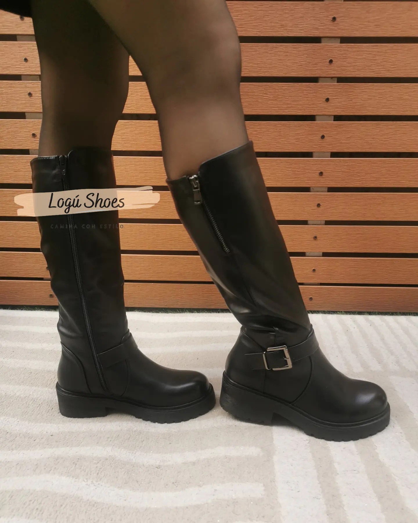 Bota negra de mujer Paris 6