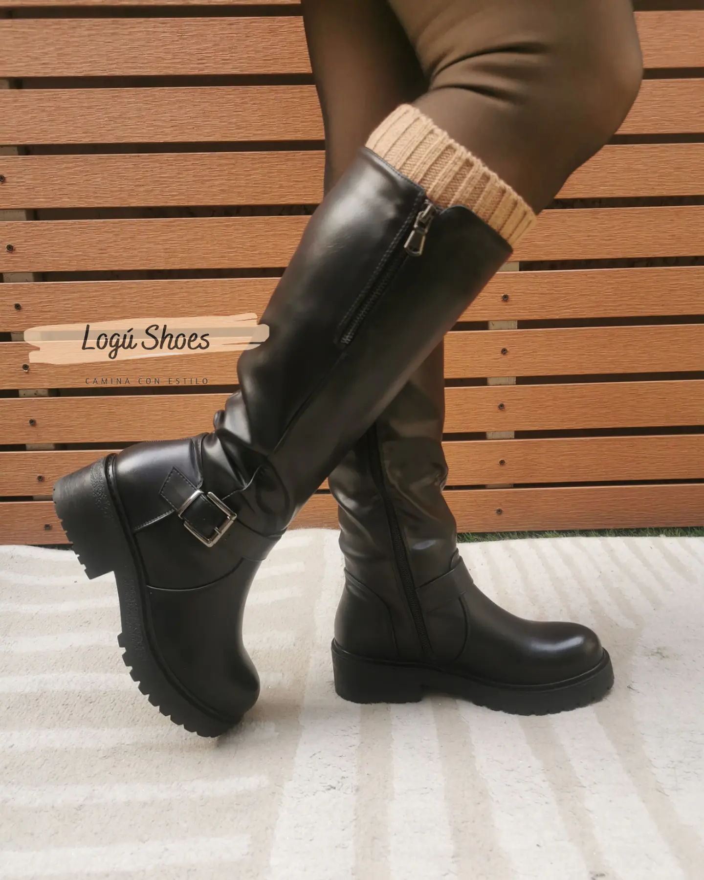 Bota negra de mujer Paris 1