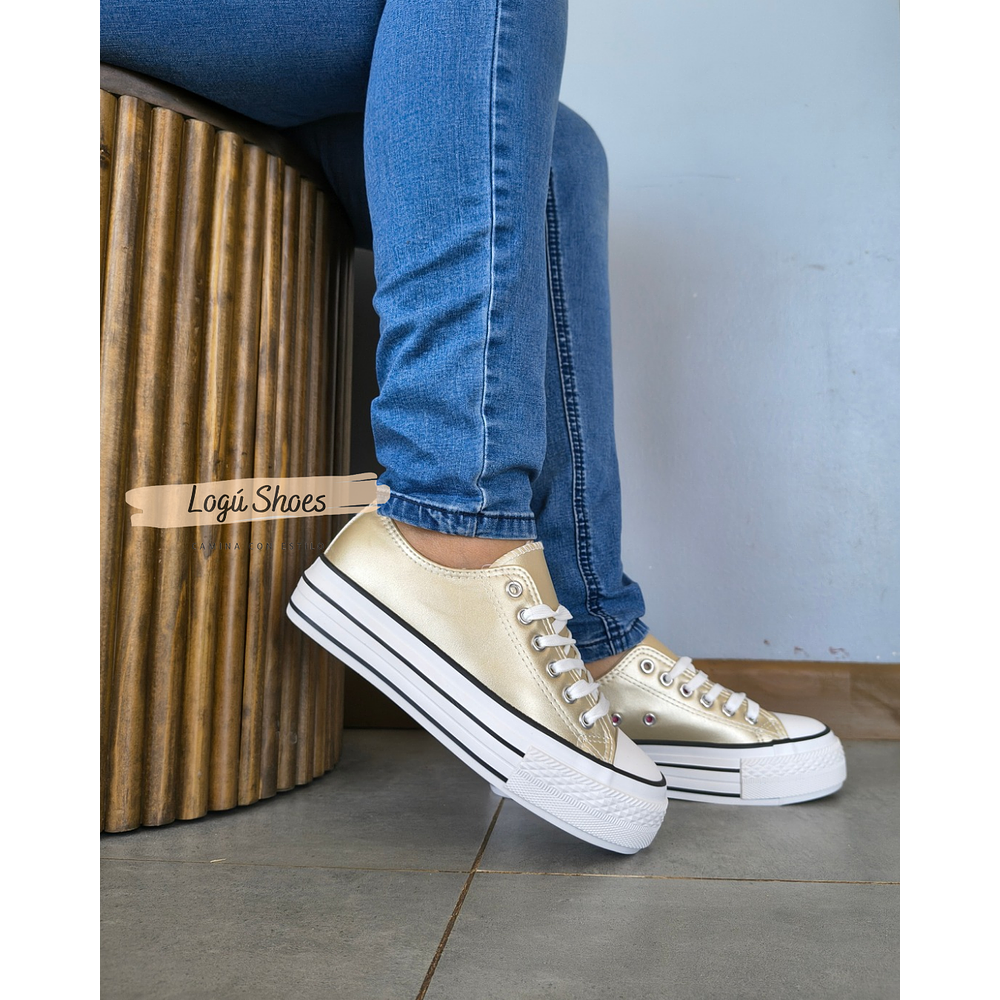 Zapatilla Lía Dorada