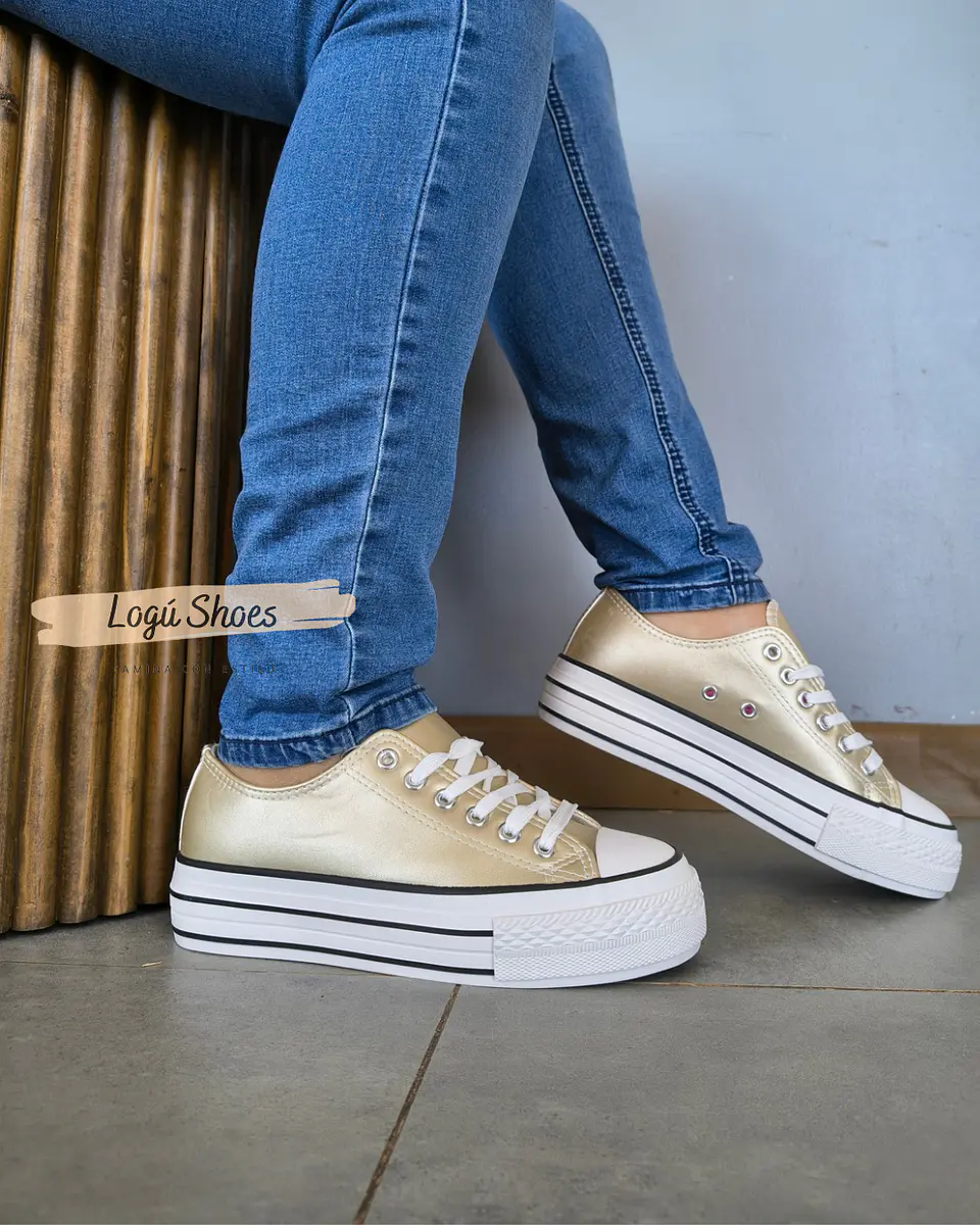 Zapatilla Lía Dorada 3