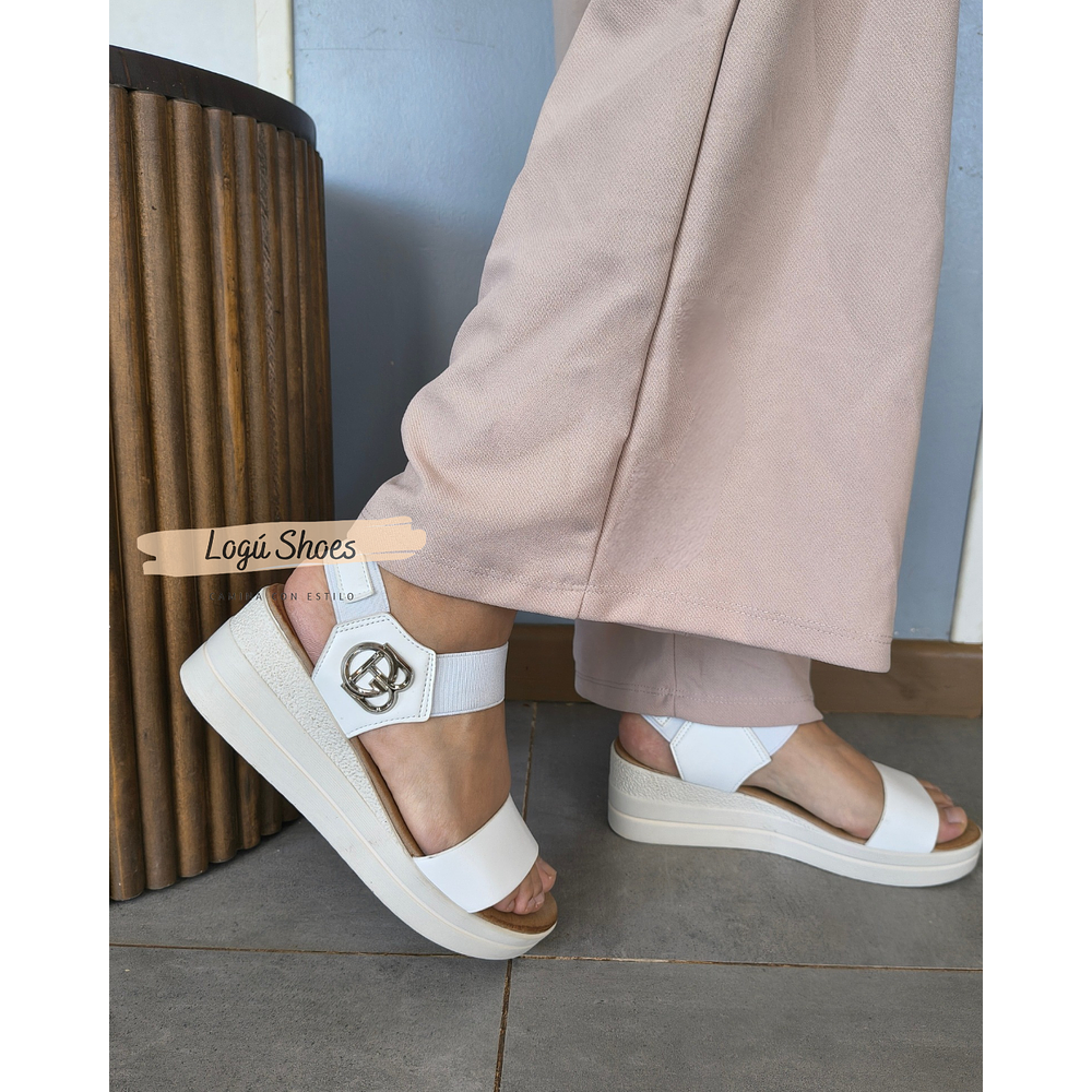 Sandalia Plataforma Blanca 