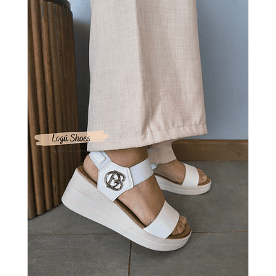 Sandalia Plataforma Blanca 