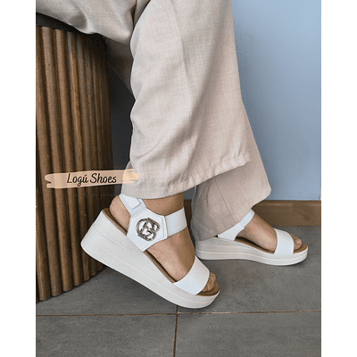 Sandalia Plataforma Blanca 